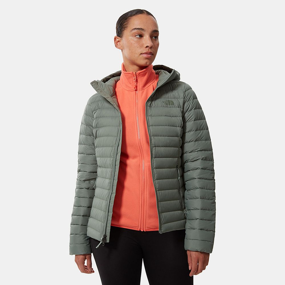 The North Face Hooded Jacket Womens Australia - The North Face Stretch Green Hiking (NCY-538019)